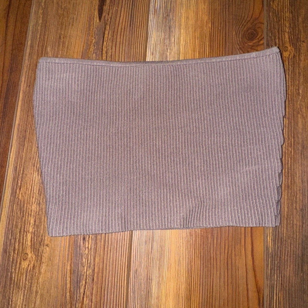 Aritzia ribbed tube top mauve